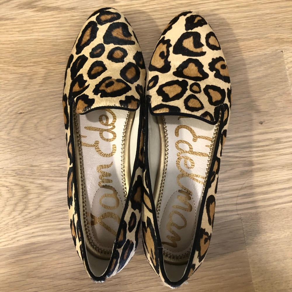 SAM EDELMAN WOMENS SIZE 7 CHEETAH FLATS LIKE NEW